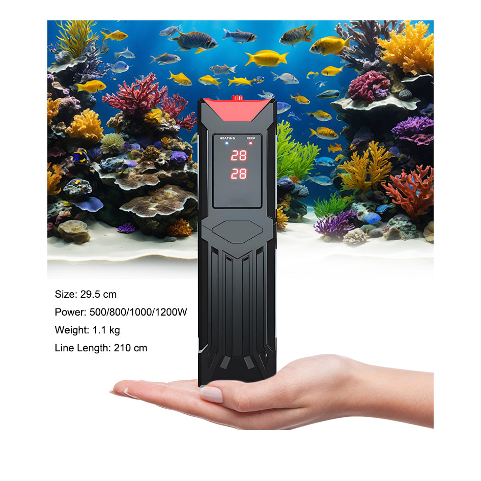 Smart Aquarium Heater | Titanium Alloy, LED Display, 100W–500W | Safe Bio Zone
