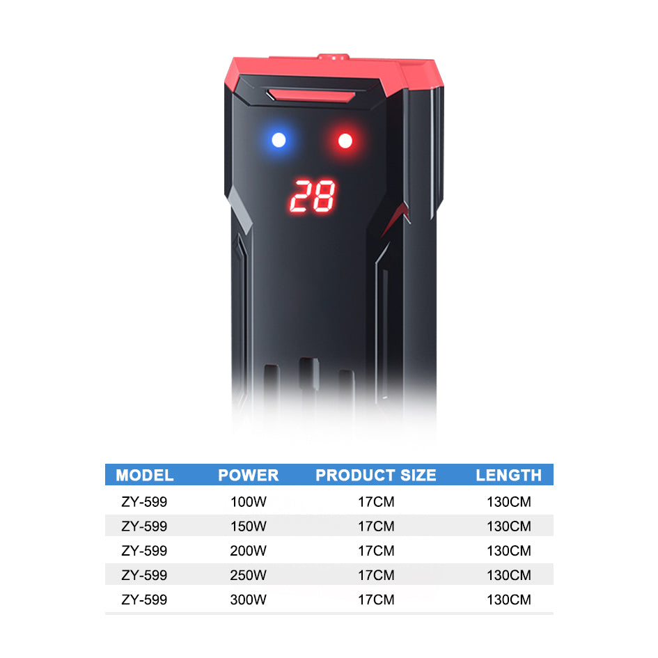 Smart Aquarium Heater | Titanium Alloy, LED Display, 100W–500W | Safe Bio Zone